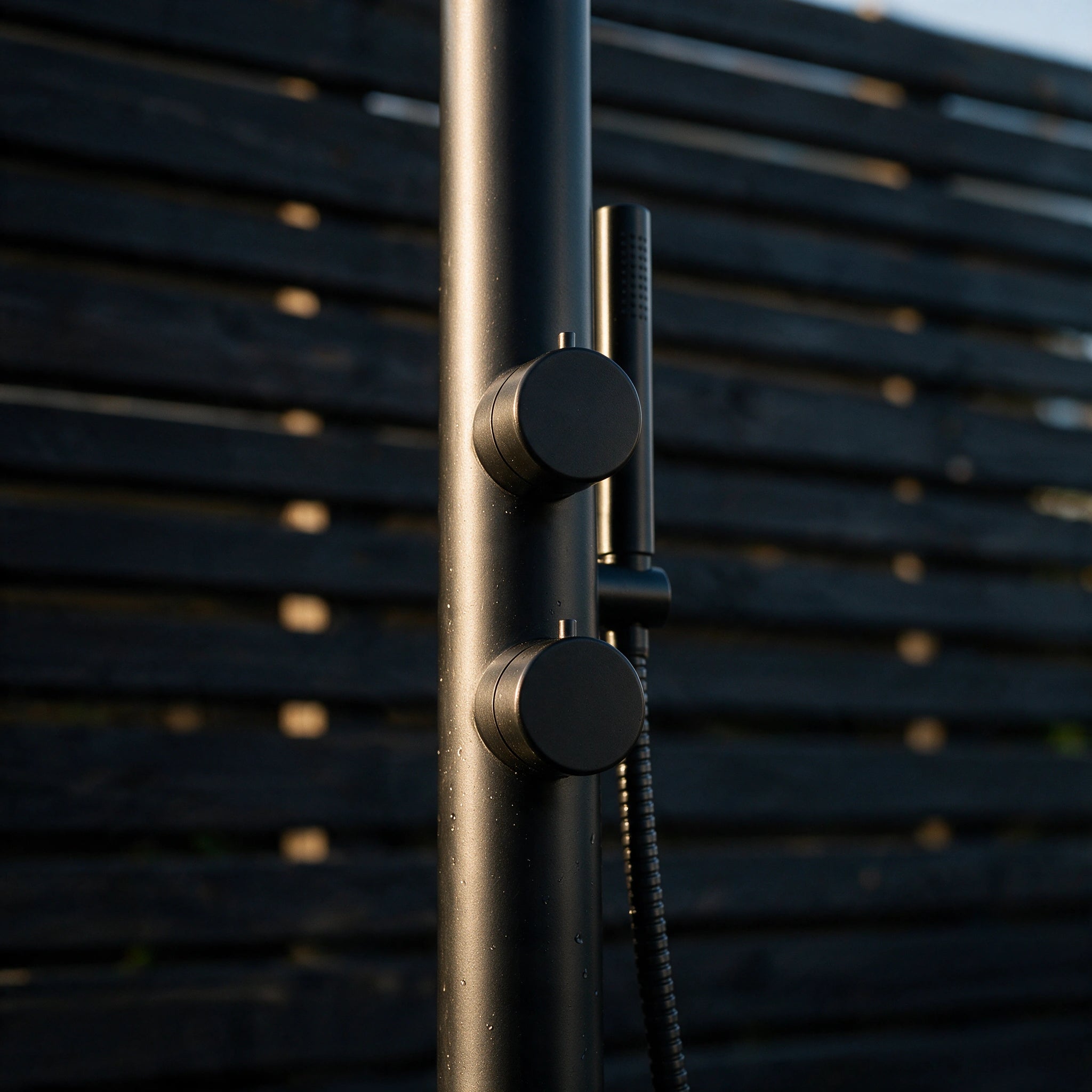 Freestanding Outdoor Shower, Stainless Steel Matte Black