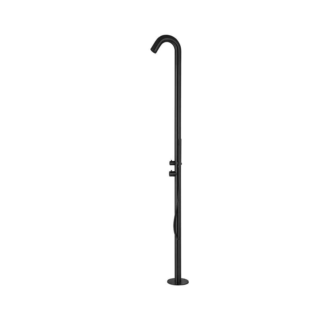 Freestanding Outdoor Shower Stainless Steel with Handheld Shower Matte Black