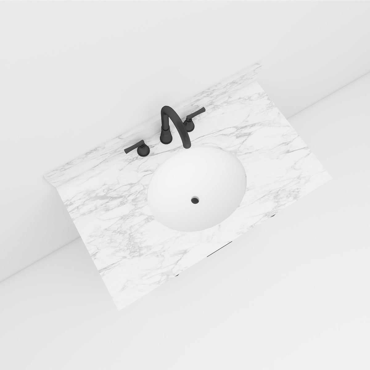 Bosun 36" Single Sink Freestanding Bath Vanity with Stone Top, Solid Wood, Soft-Close, Assembled