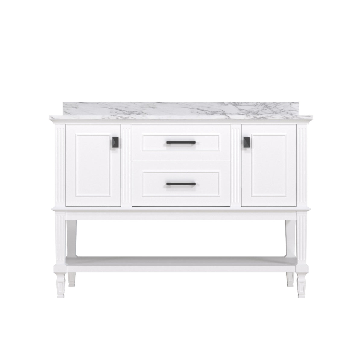 Bosun 48" Single Sink Freestanding Bath Vanity with Stone Top, Solid Wood, Soft-Close, Assembled