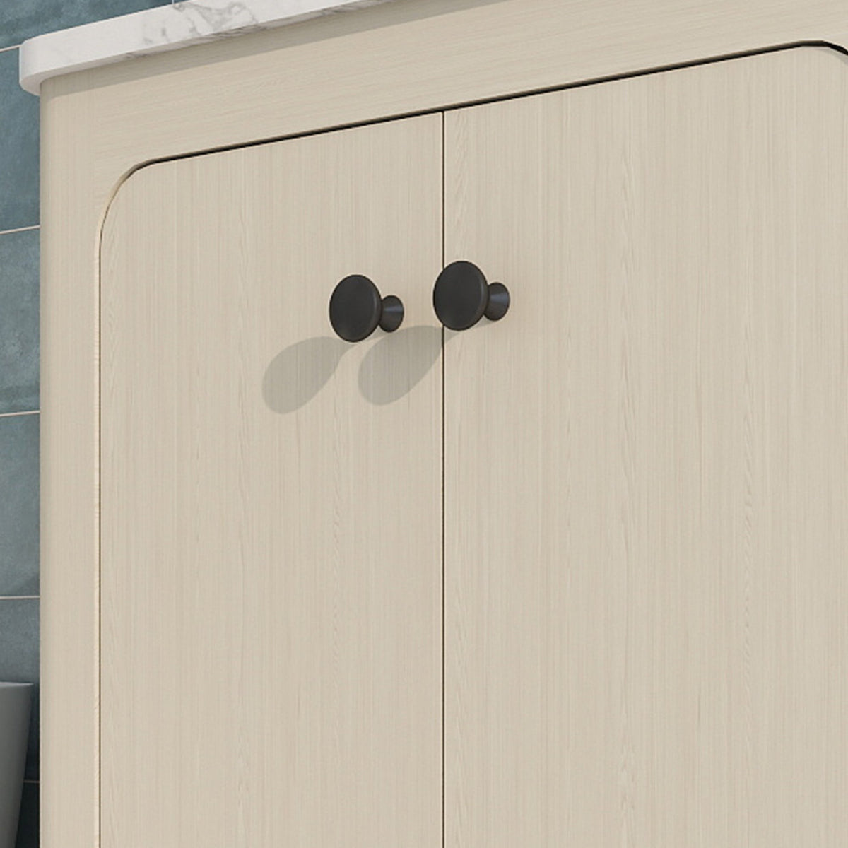 Canyon 24" Single Sink Freestanding Bath Vanity with Stone Top, Solid Wood, Soft-Close, Assembled