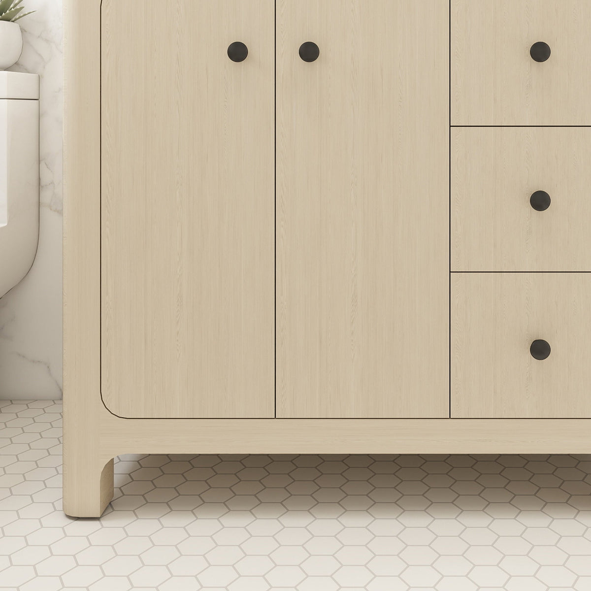 Canyon 36" Single Sink Freestanding Bath Vanity with Stone Top, Solid Wood, Soft-Close, Assembled