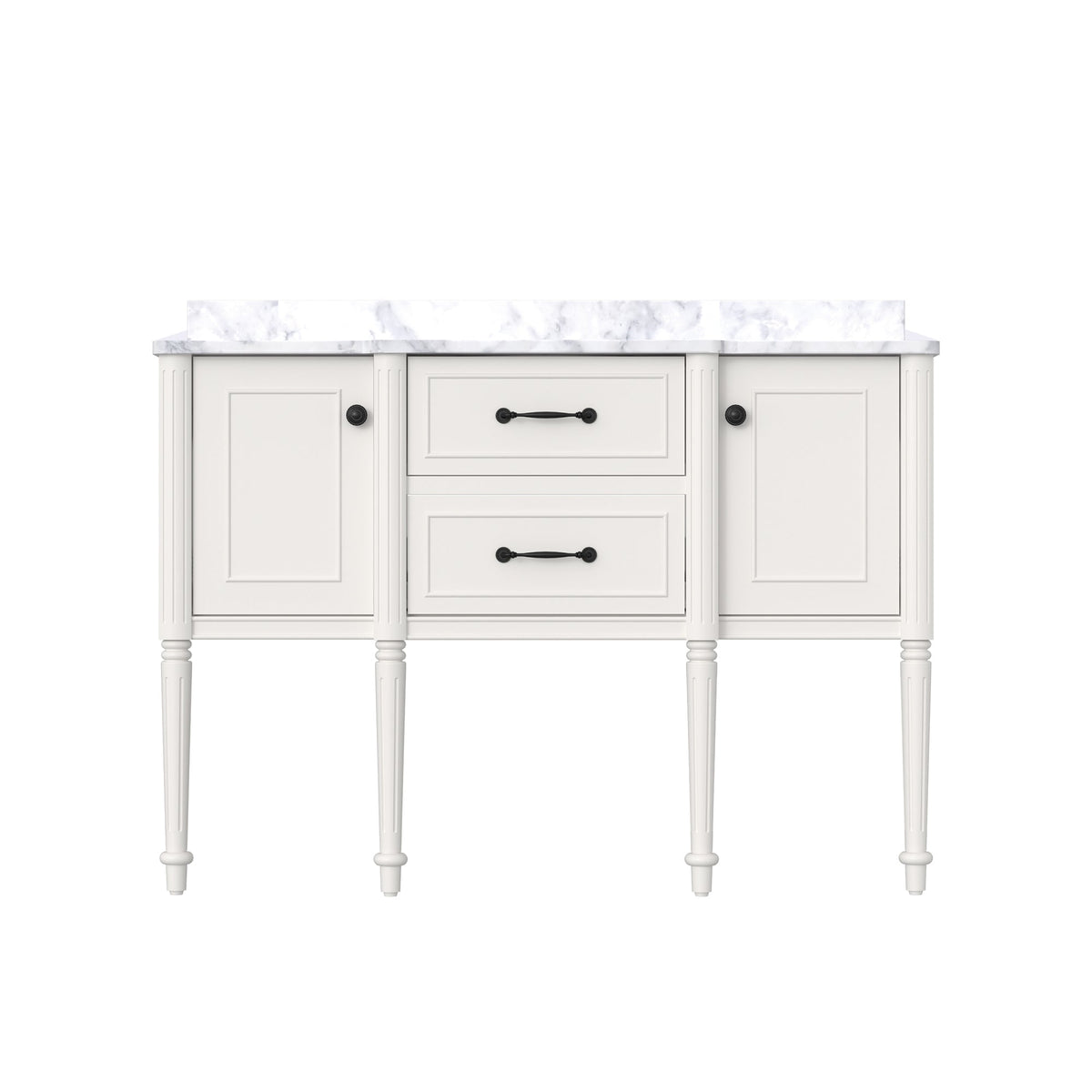 Modish 48" Single Sink Freestanding/Floating Bath Vanity with Stone Top, Solid Wood, Soft-Close, Assembled