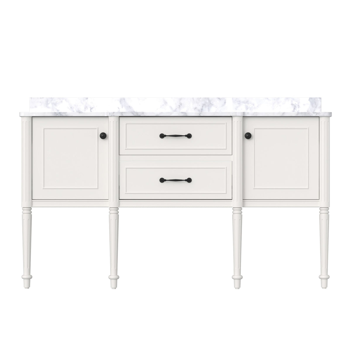 Modish 60" Single Sink Freestanding/Floating Bath Vanity with Stone Top, Solid Wood, Soft-Close, Assembled