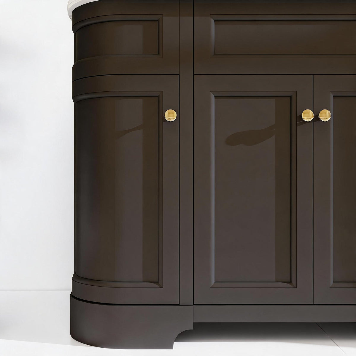 Opuluxe 48" Single Sink Freestanding Bath Vanity with Stone Top, Solid Wood, Soft-Close, Assembled