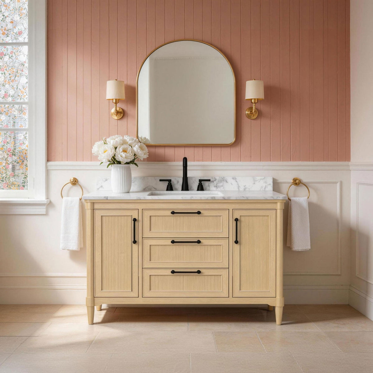 Vantara 48" Single Sink Freestanding Bath Vanity with Stone Top, Solid Wood, Soft-Close, Assembled