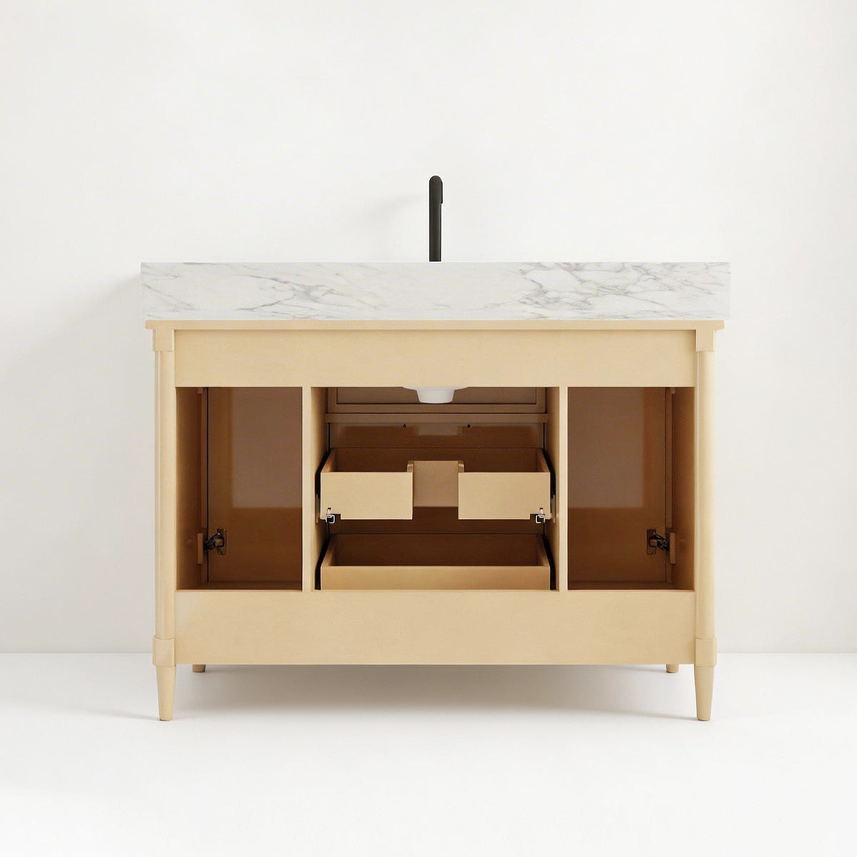 Vantara 48" Single Sink Freestanding Bath Vanity with Stone Top, Solid Wood, Soft-Close, Assembled