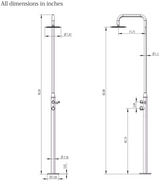 HEATGENE Stainless Steel Freestanding Outdoor Shower for Poolside/Patio Drench /Indoor Shower - HG9005
