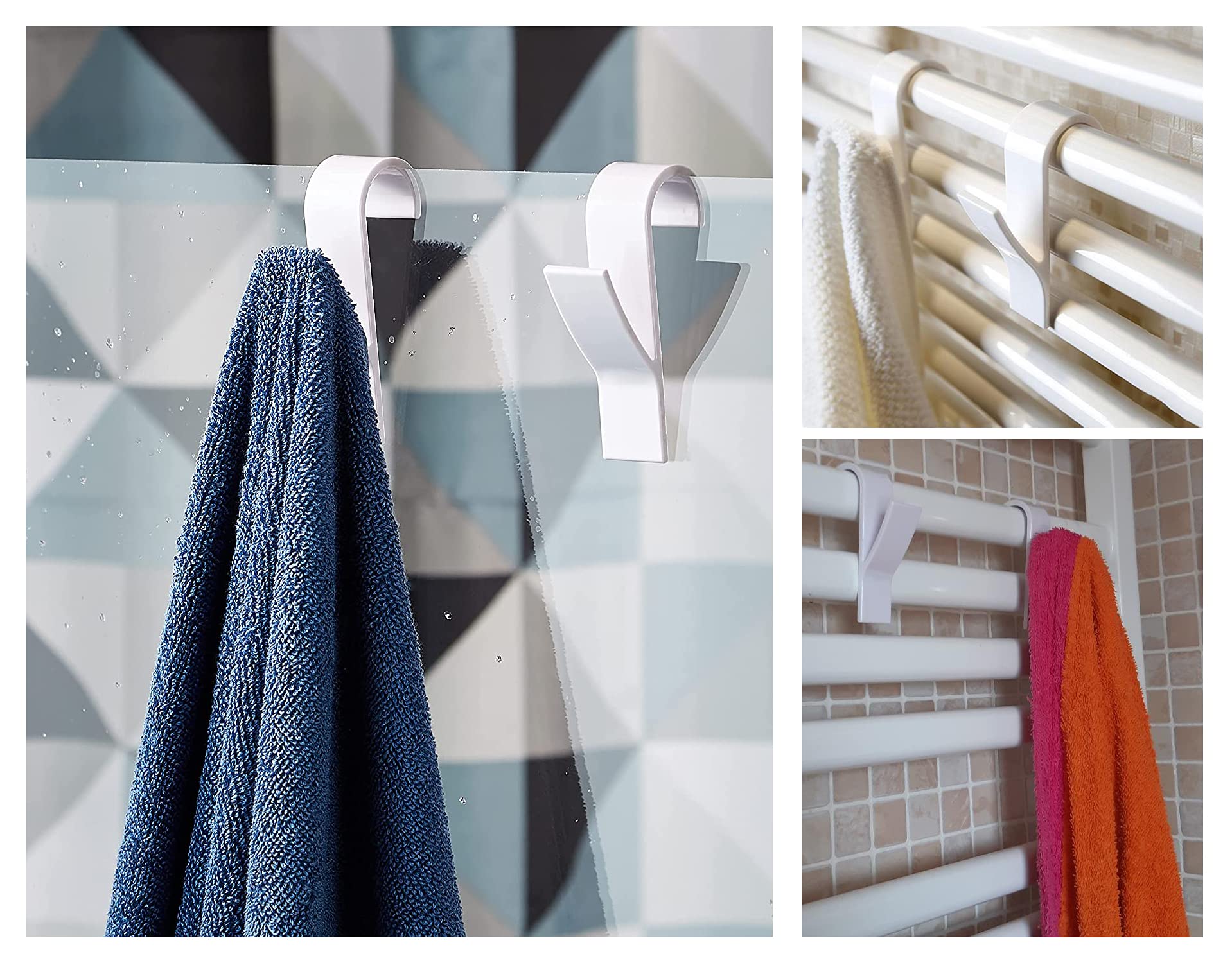 HEATGENE ABS Y-Shaped Hooks - Compatible with HEATGENE Liquid Filled Smart Towel Warmers (Include Model: HG-R0285, HG-R0246, HG-R0286, HG-R02106, HG-R02126 Series) RP4819W