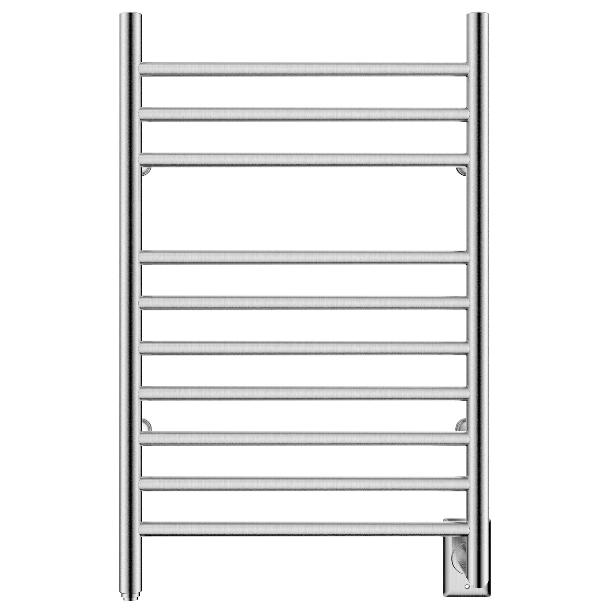 Towel Warmer 10 Straight Bar 20"x32" Wall-Mounted, Hard-Wired Brushed Polish