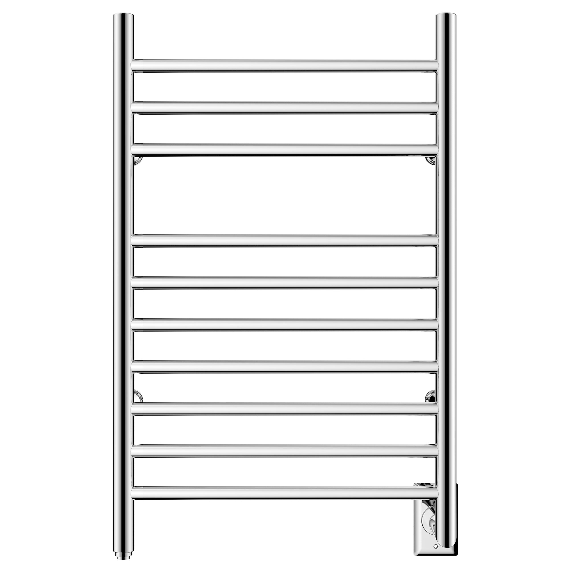 Towel Warmer 10 Straight Bar 20"x32" Wall-Mounted, Hard-Wired Mirror Polish