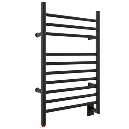 Towel Warmer 10 Straight Bar 20"x32" Wall-Mounted, Hard-Wired Matte Black