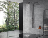 HEATGENE Stainless Steel Brushed Grey Wall-Mounted Outdoor/Indoor Shower - HG9010N-GM