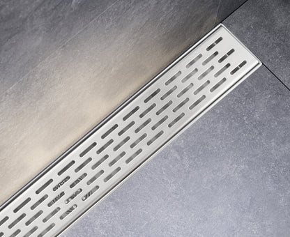 Linear Floor Drain with Removable Decorative Cover, Stainless Steel 24"/36"/48"