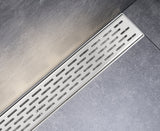 HEATGENE 24"/36"/48" Stainless Steel Linear Rectangle Shower Floor Drain with Removable Decorative Cover, Brushed HB-LDM-S