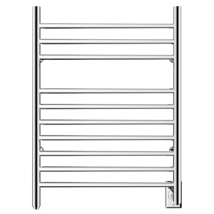 Towel Warmer 10 Bar Hardwired, 24"x32", Wall Mounted Mirror Polish