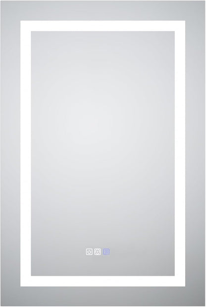 LED Medicine Cabinet with Left-Swing Door, Anti-Fog Mirror, Dimmable Lighting & Built-In Outlets 24" x 36"