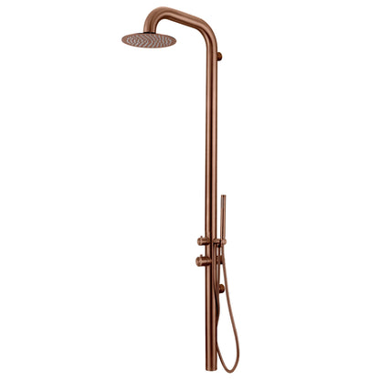 Outdoor/Indoor Shower, Wall-Mounted, Stainless Steel Rose Gold