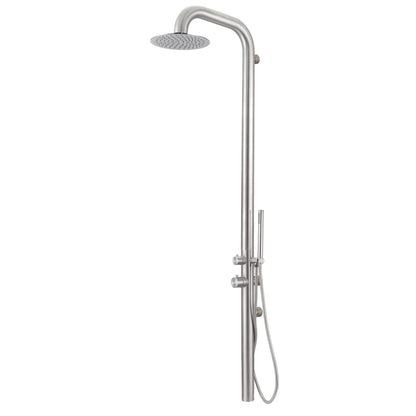 Outdoor/Indoor Shower, Wall-Mounted, Stainless Steel Brushed