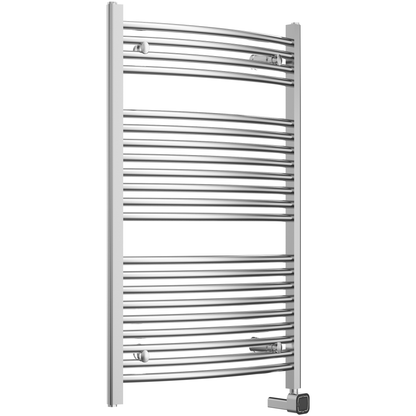 Towel Warmer Radiator 21 Curved Bars with Programmable Smart Control, 24"x40" Chrome