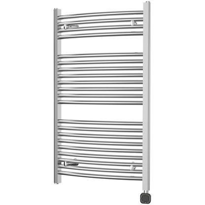 Towel Warmer Radiator 21 Curved Bars with Programmable Smart Control, 24"x40" Chrome