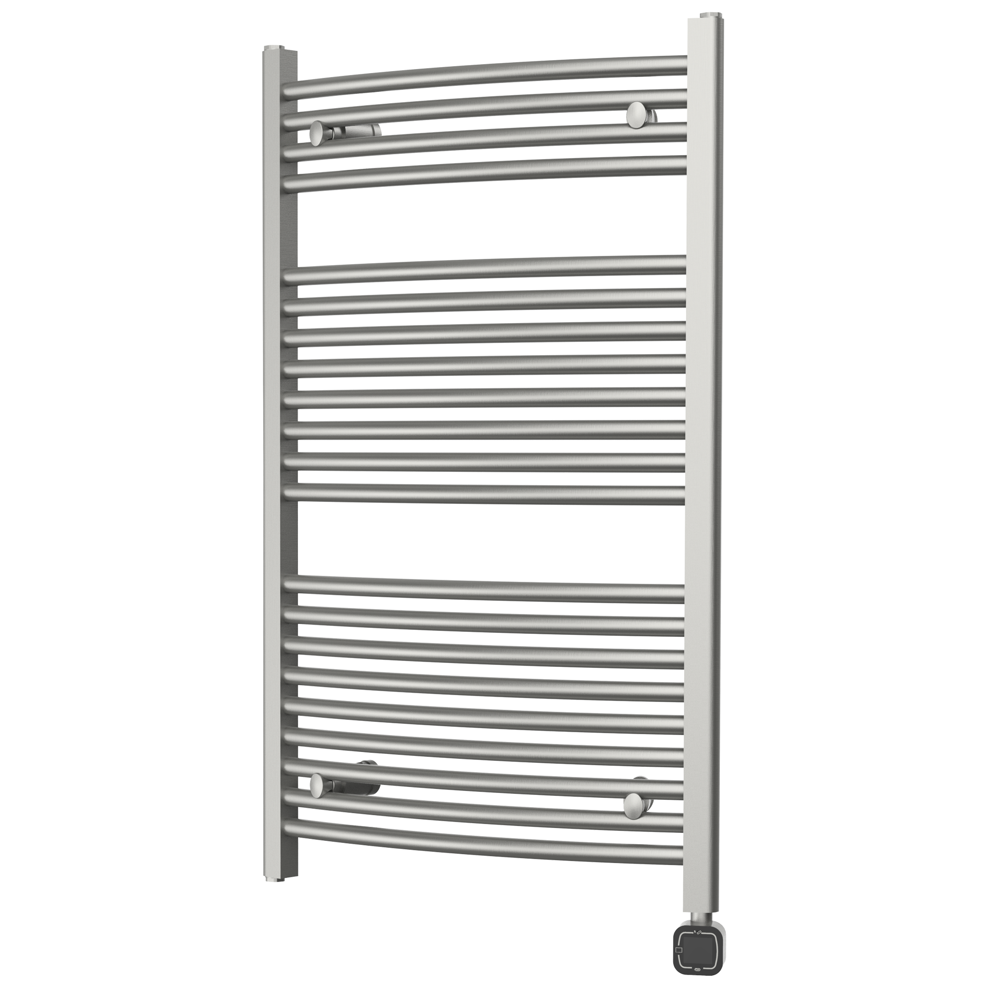 Towel Warmer Radiator 21 Curved Bars with Programmable Smart Control, 24"x40" Brushed Polish