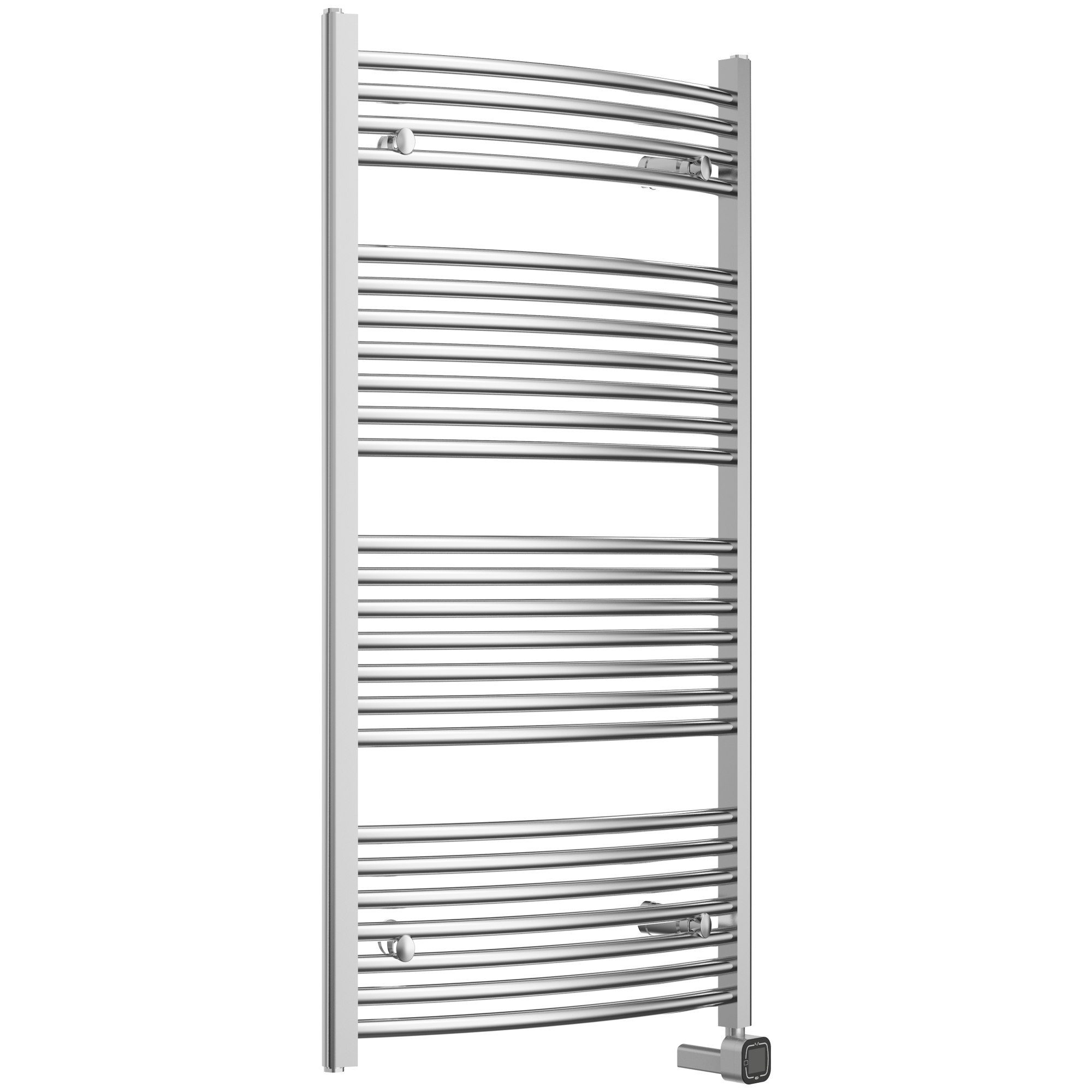 Towel Warmer Radiator 25 Curved Bars with Programmable Smart Control, 24"x48" Chrome