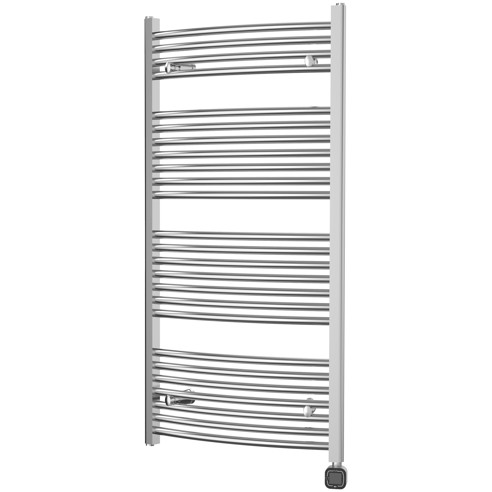 Towel Warmer Radiator 25 Curved Bars with Programmable Smart Control, 24"x48" Chrome