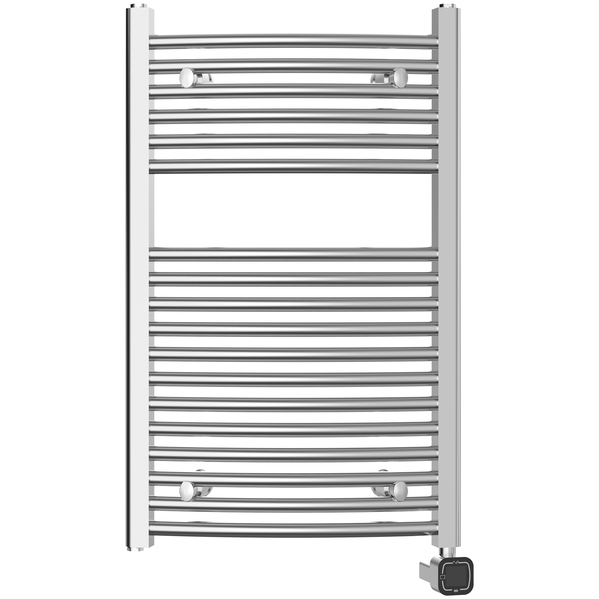 Towel Warmer Radiator 18 Curved Bars with Programmable Smart Control, 20"x32" Chrome