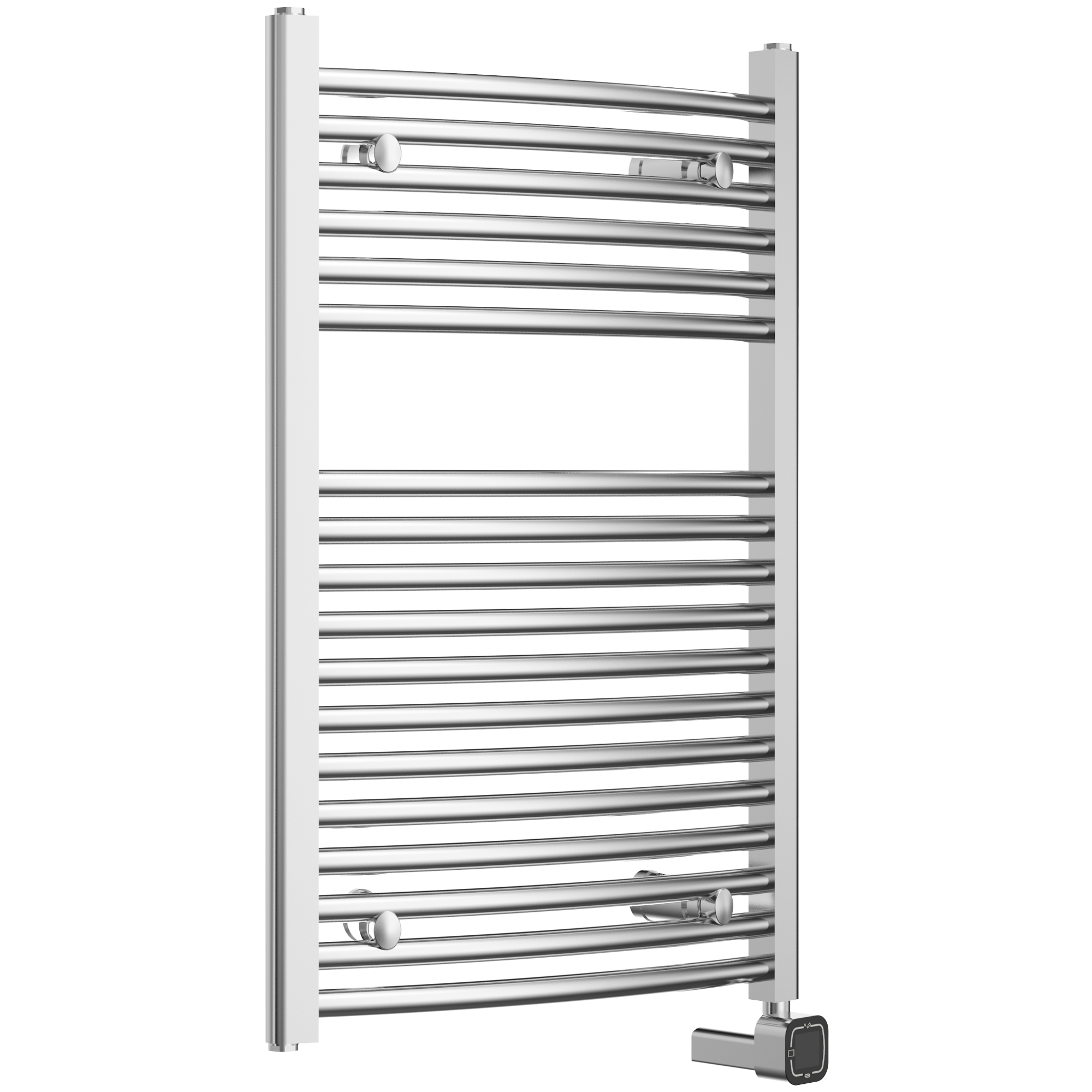 Towel Warmer Radiator 18 Curved Bars with Programmable Smart Control, 20"x32" Chrome