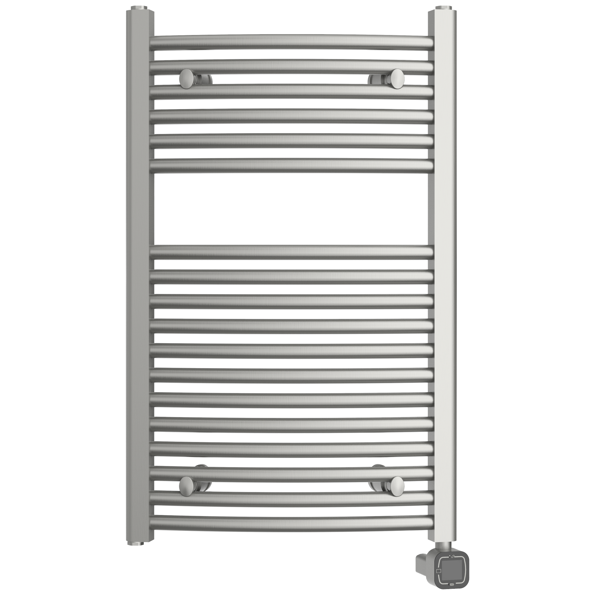 Towel Warmer Radiator 18 Curved Bars with Programmable Smart Control, 20"x32" Brushed Polish