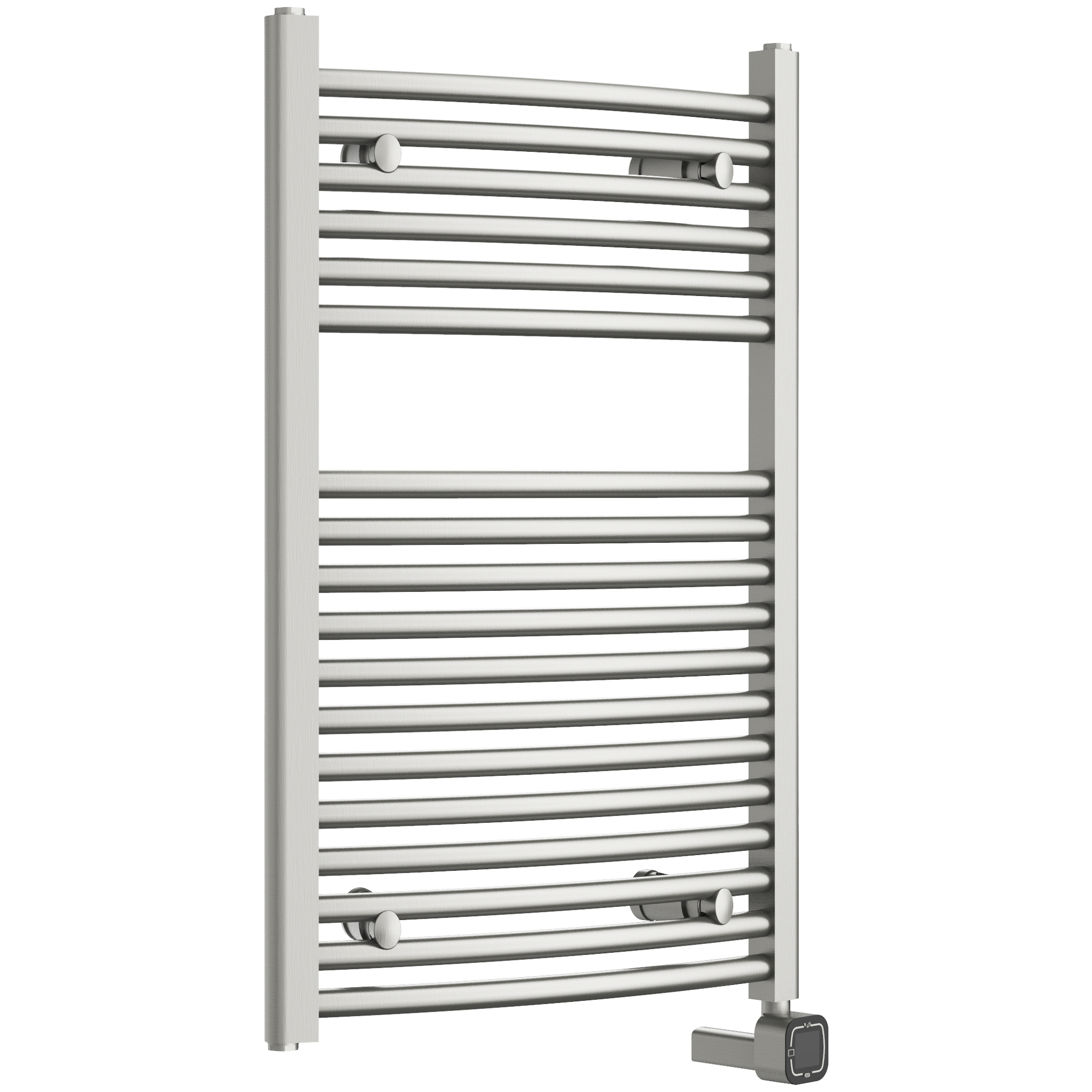 Towel Warmer Radiator 18 Curved Bars with Programmable Smart Control, 20"x32" Brushed Polish