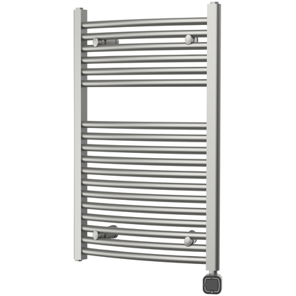 Towel Warmer Radiator 18 Curved Bars with Programmable Smart Control, 20"x32" Brushed Polish