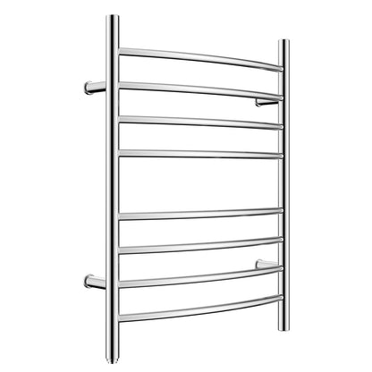 Towel Warmer 8 Curved Bar 24"x32" Plug-in, Wall-Mounted Mirror Polish