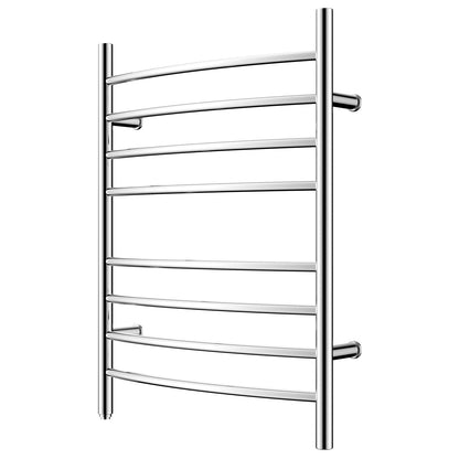 Towel Warmer 8 Curved Bar 24"x32" Plug-in, Wall-Mounted Mirror Polish