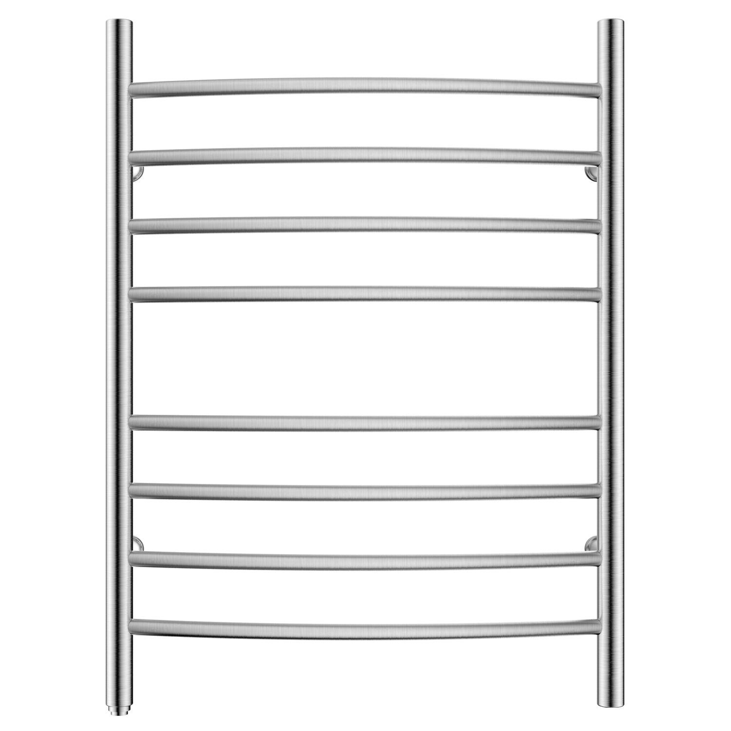 Towel Warmer 8 Curved Bar 24"x32" Plug-in, Wall-Mounted Brushed Polish