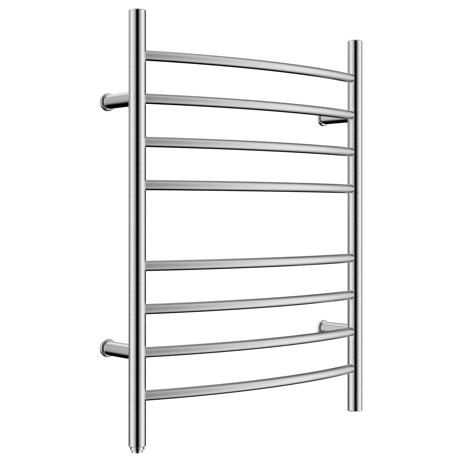 Towel Warmer 8 Curved Bar 24"x32" Plug-in, Wall-Mounted Brushed Polish