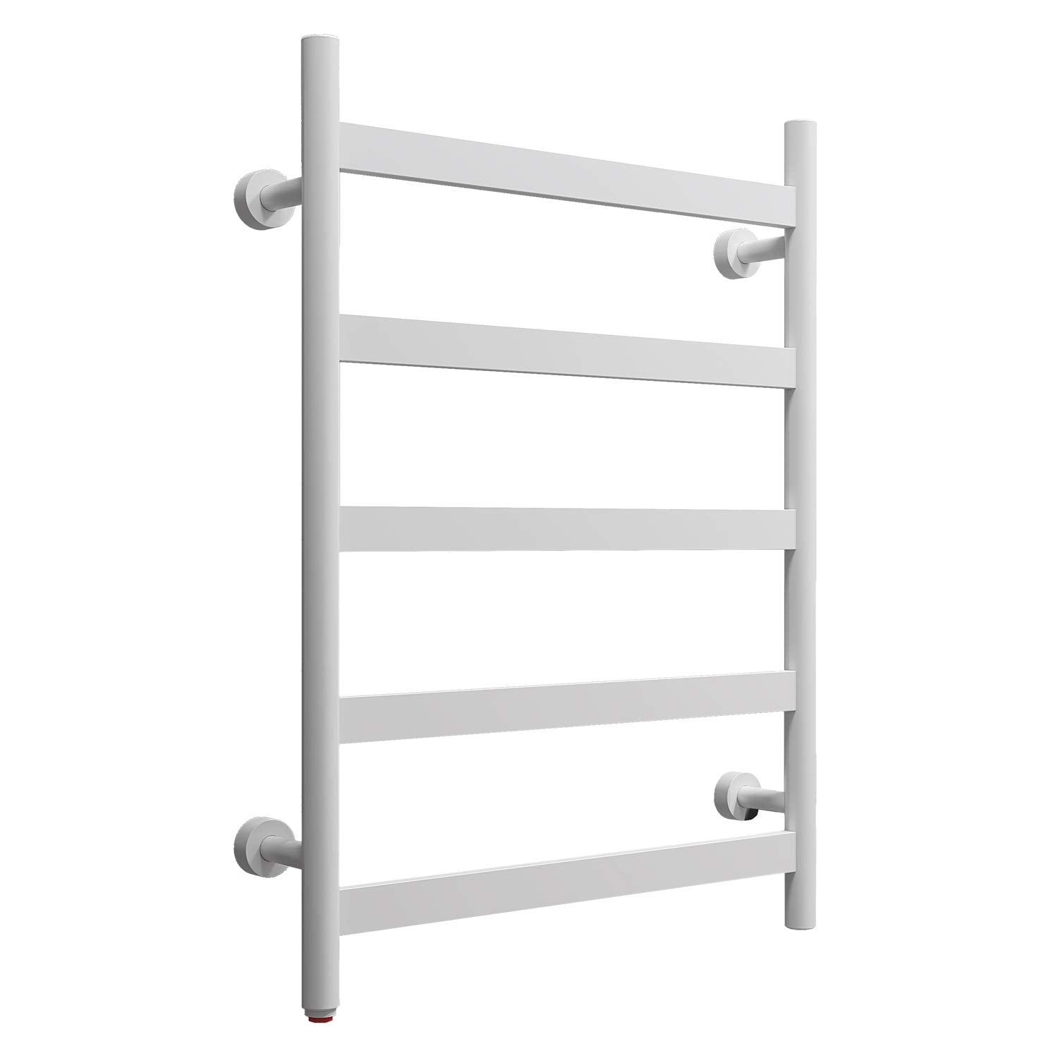 Towel Warmer 5 Flat Bar 24"x32" Wall-Mounted, Hardwired/Plug-In Gloss White