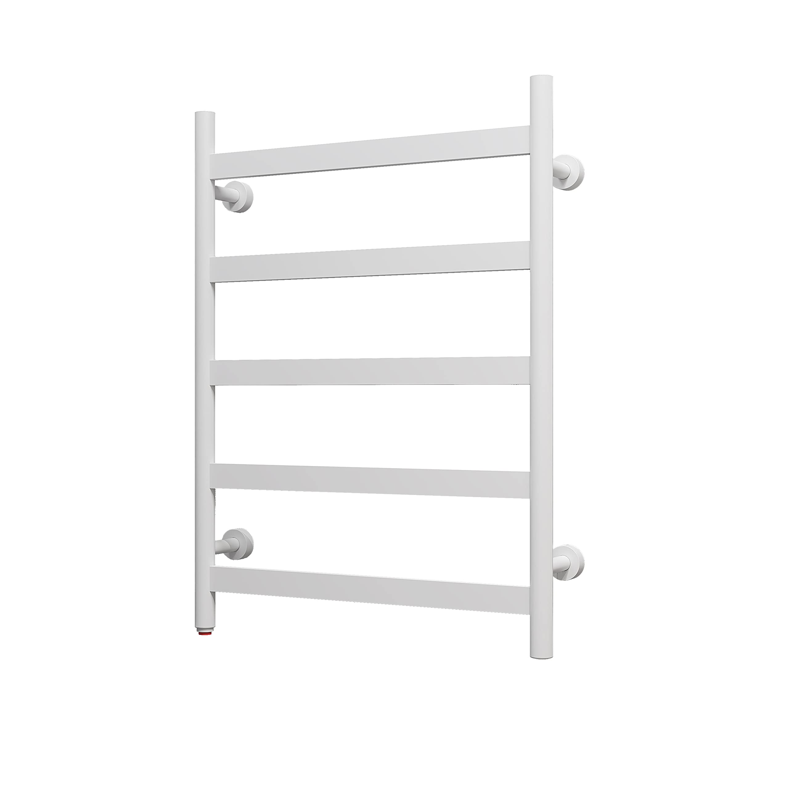 Towel Warmer 5 Flat Bar 24"x32" Wall-Mounted, Hardwired/Plug-In Gloss White