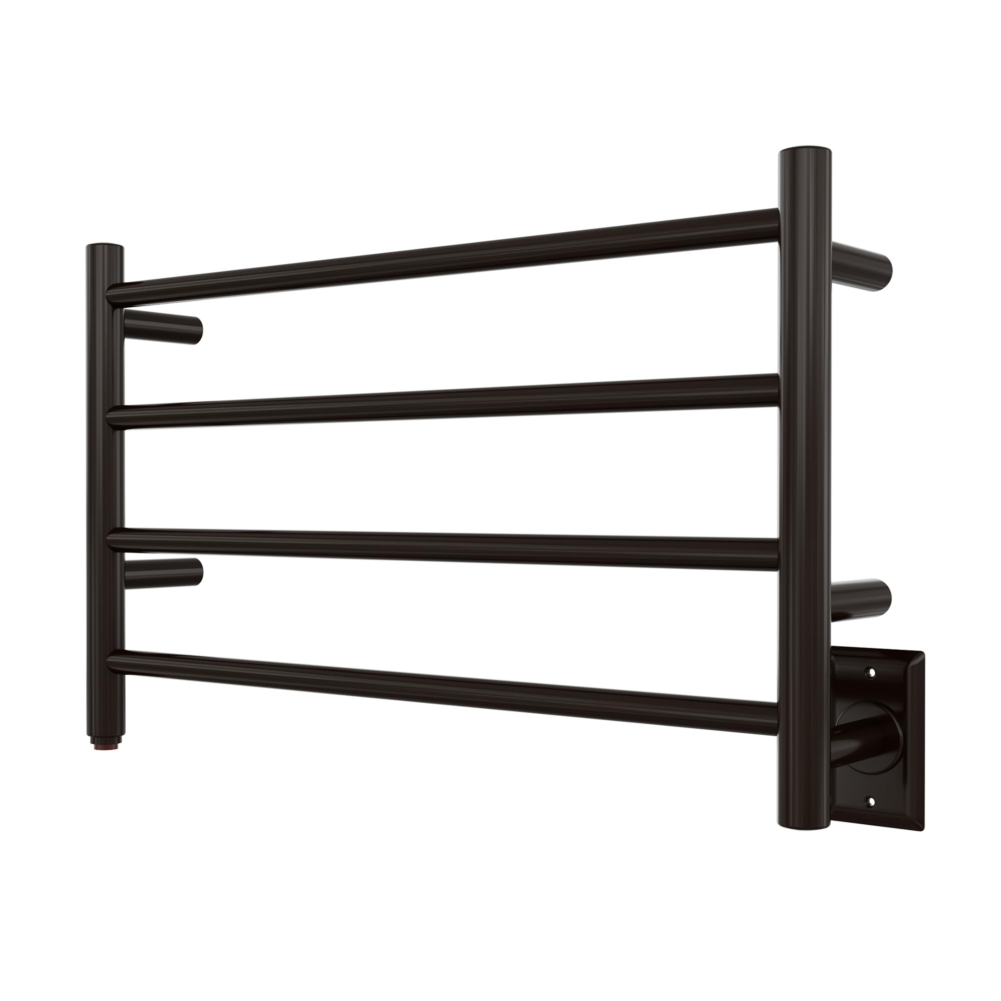 Towel Warmer 4 Straight Bar 26"x16" Wall-Mounted Plug-In, Hardwired Venetian Bronze