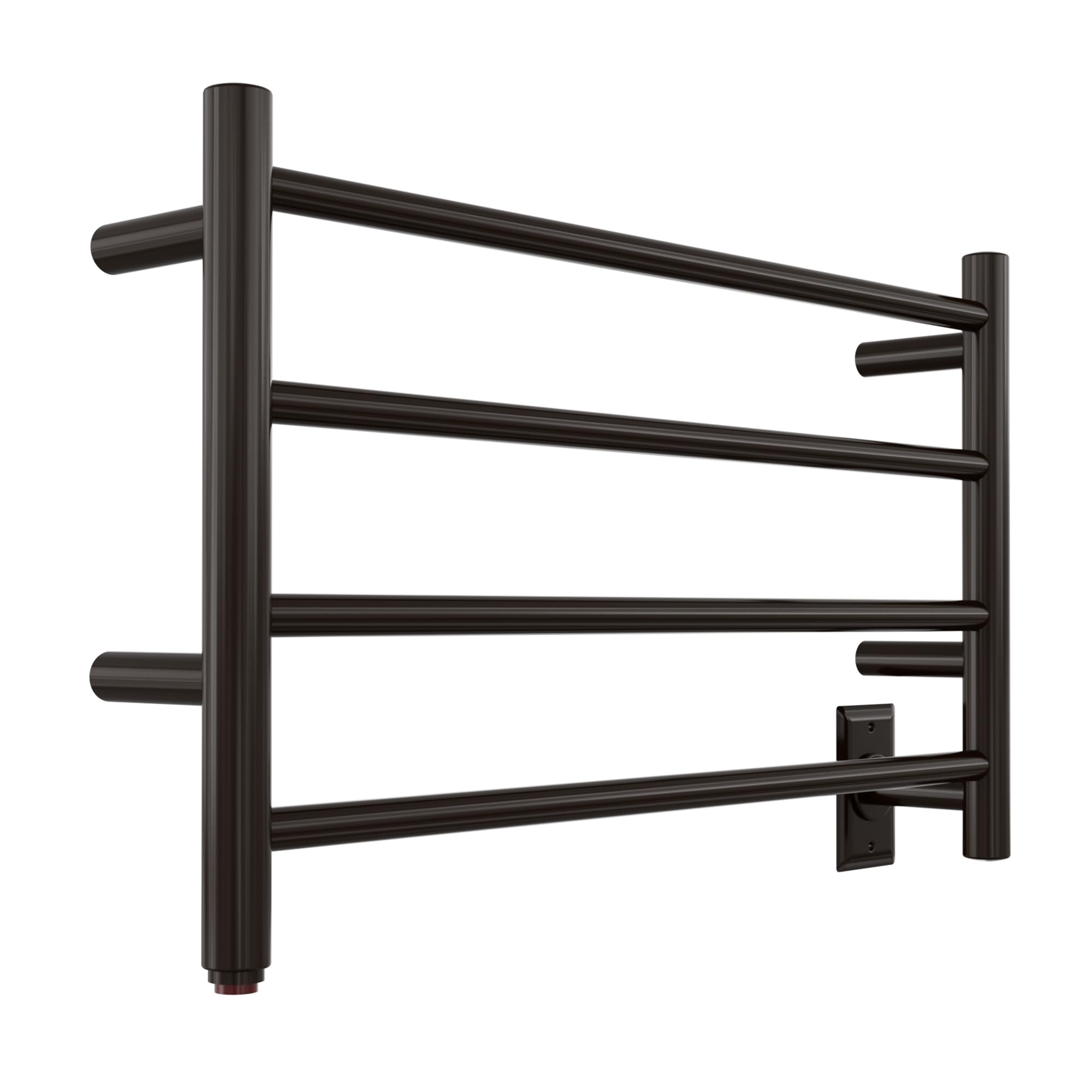 Towel Warmer 4 Straight Bar 26"x16" Wall-Mounted Plug-In, Hardwired Venetian Bronze