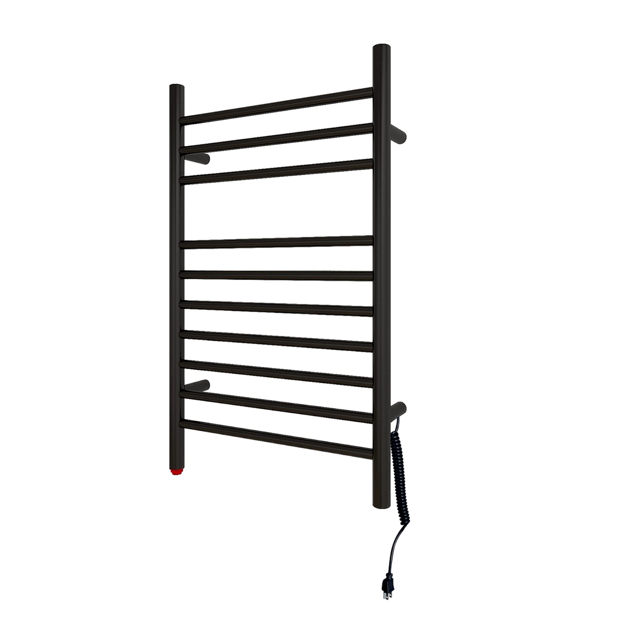 Towel Warmer 10 Straight Bar 20"x32" Wall-Mounted, Hard-Wired Matte Black