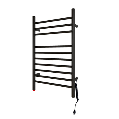 Towel Warmer 10 Straight Bar 20"x32" Hardwired/Plug-In Matte Black