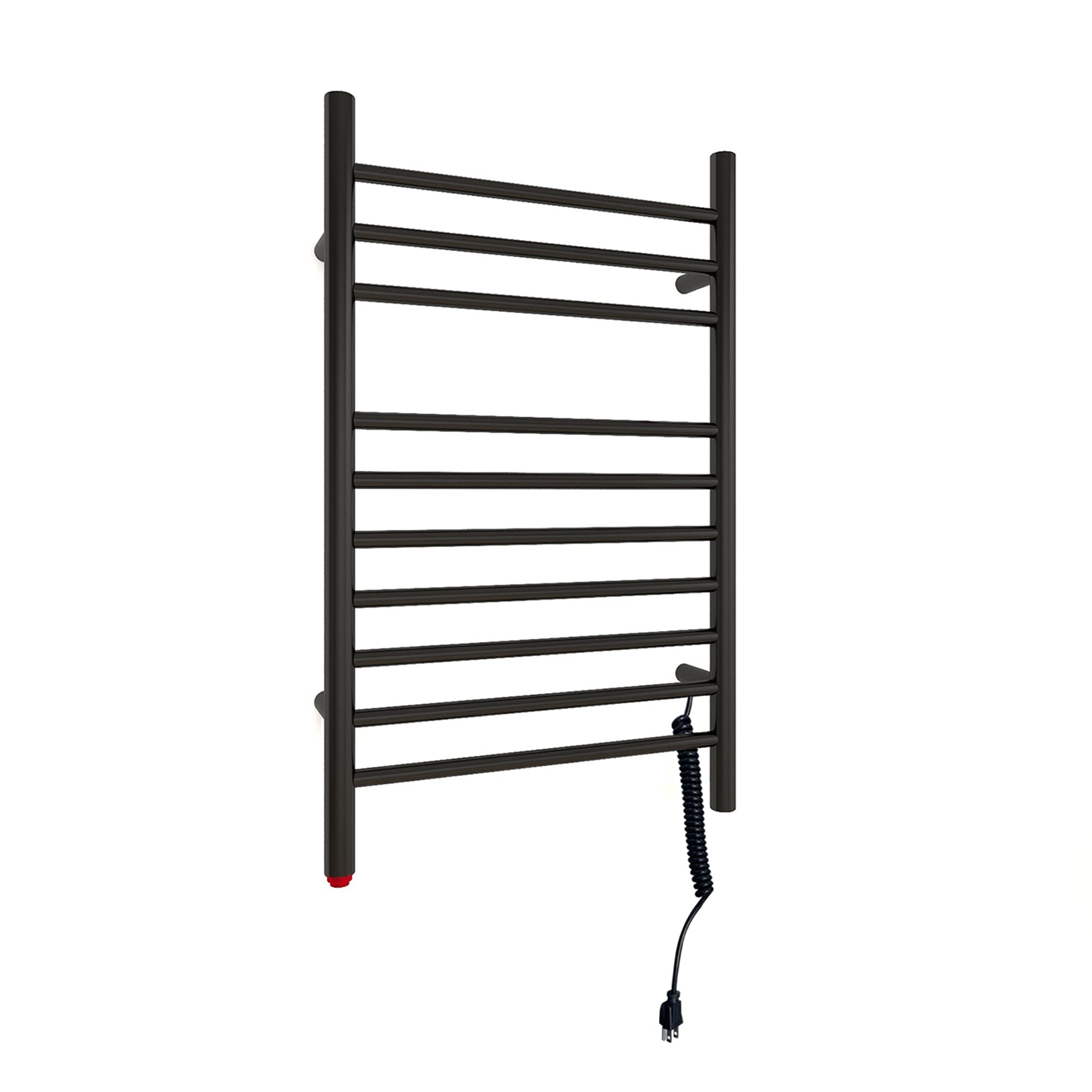 Towel Warmer 10 Straight Bar 20"x32" Wall-Mounted, Hard-Wired Matte Black