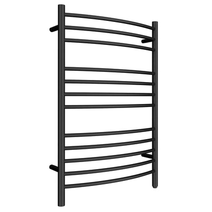 Towel Warmer 12 Curved Bar 24"x40" Hardwired/Plug-in Matte Black