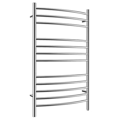 Towel Warmer 12 Curved Bar 24"x40" Hardwired/Plug-in Mirror Polish