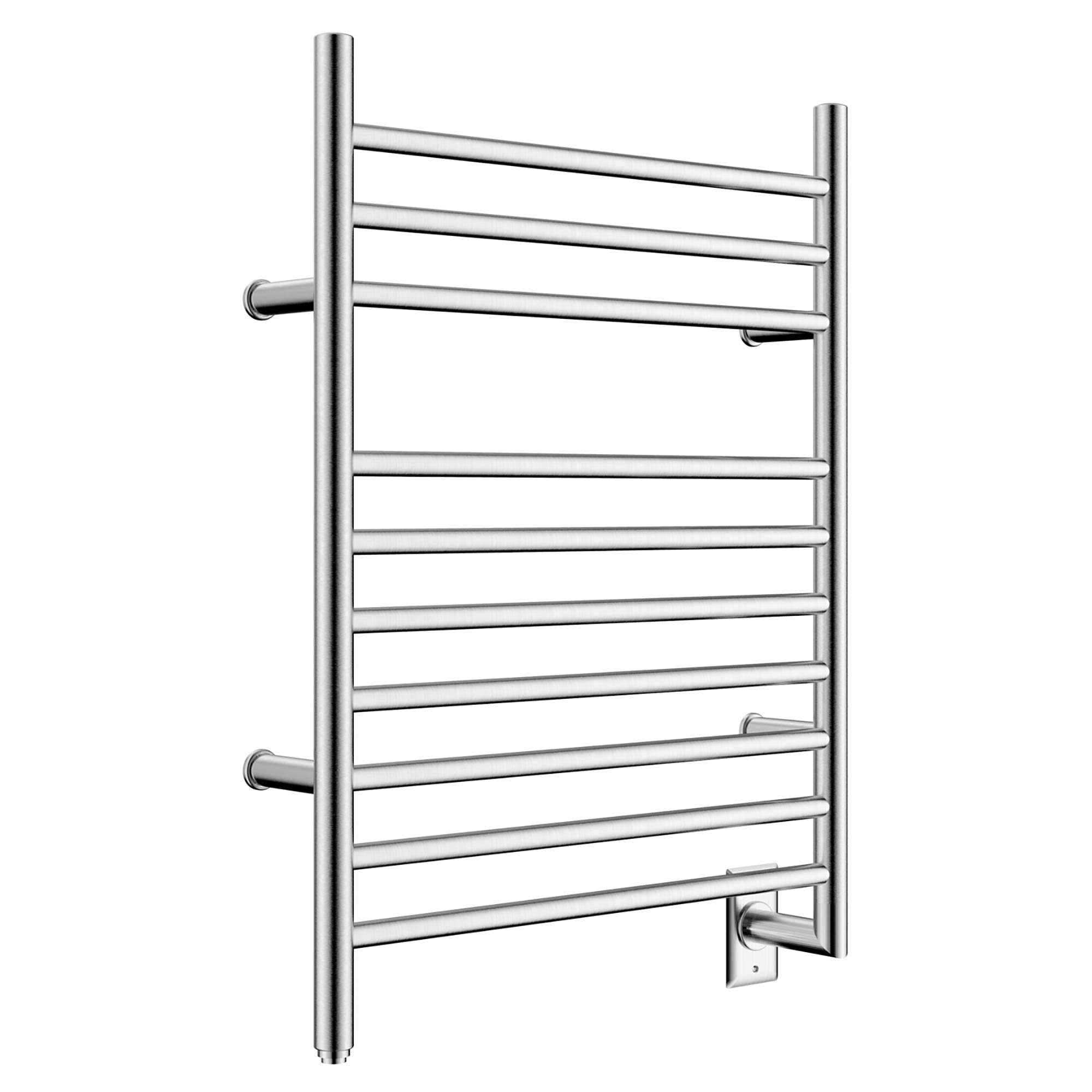 Towel Warmer 10 Bar Hardwired, 24"x32", Wall Mounted Brushed Polish