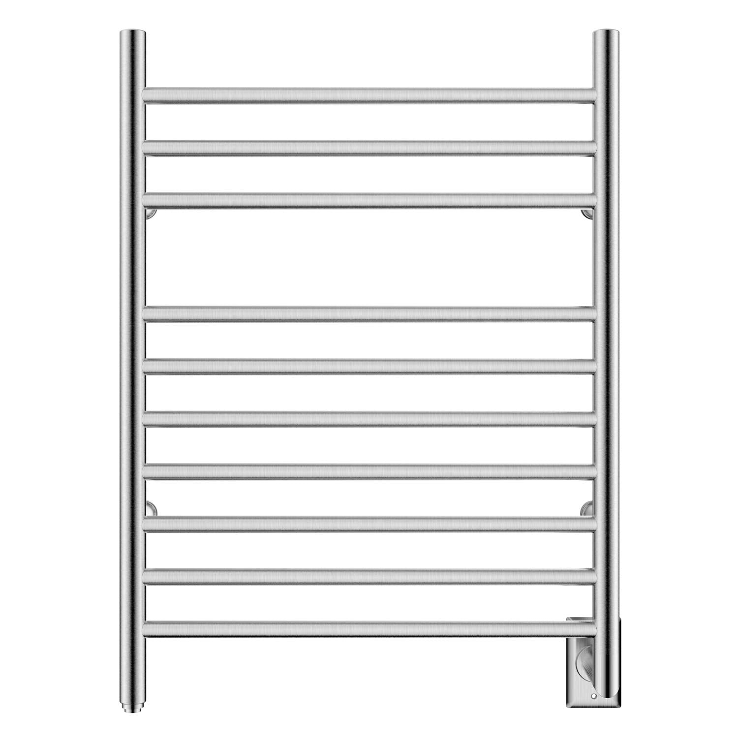 Towel Warmer 10 Bar Hardwired, 24"x32", Wall Mounted Brushed Polish