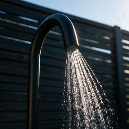 Freestanding Outdoor Shower Stainless Steel with Handheld Shower Matte Black