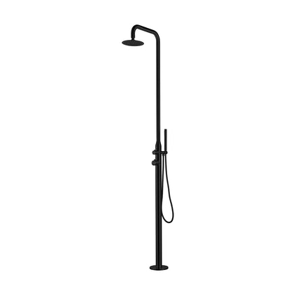 Freestanding Outdoor Shower, Stainless Steel Matte Black